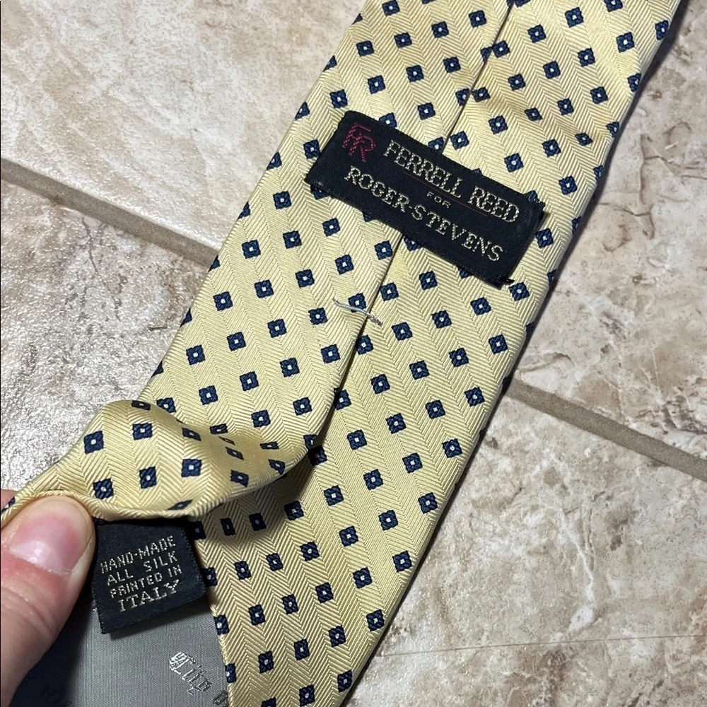 Earth Tones Vintage Men's Tie Bundle- Butter Yellow Pear Print & Charcoal Black